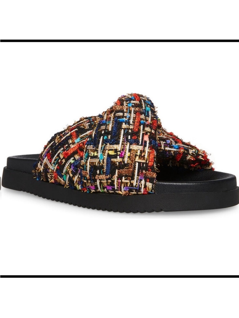 Steve Madden Joyce Multicolor Braided Slide Sandals Size 7 - Picture 5 of 6